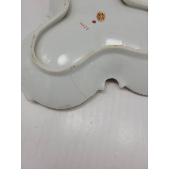 Vintage Divided Relish Tray Ceramic, Enesco Hand Painted Japan - Picture 5 of 8